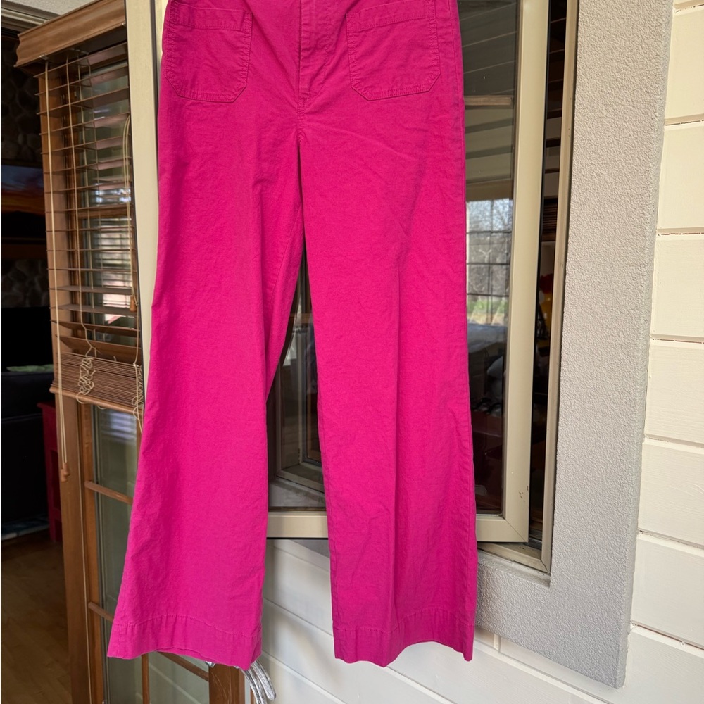 J. Crew Lizzie Wide-Leg Pant in pink
